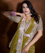 Ideal Green Color Silk Fabric Readymade Saree