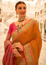 Beauteous Yellow Color Banarasi Fabric Partywear Saree
