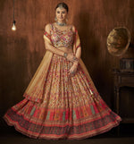 Stunning Multi Color Georgette Fabric Party Wear Lehenga