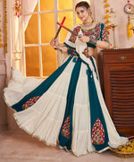 Beautiful Teal Color Viscose Fabric Party Wear Lehenga