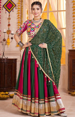 Beautiful Multi  Color Viscose Fabric Party Wear Lehenga