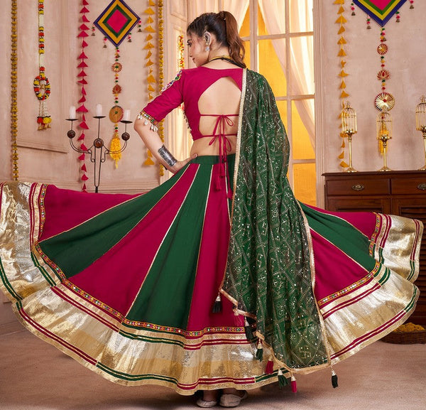 Beautiful Multi  Color Viscose Fabric Party Wear Lehenga