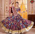 Charming Voilet Color Viscose Fabric Party Wear Lehenga