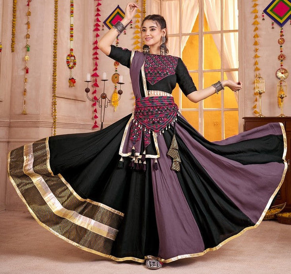 Charming Multi Color Viscose Fabric Party Wear Lehenga
