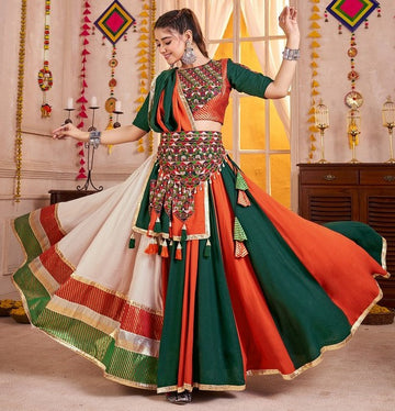 Charming Multi Color Viscose Fabric Party Wear Lehenga