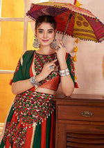 Charming Multi Color Viscose Fabric Party Wear Lehenga