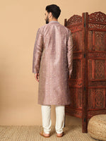 Impressive Purple Color Silk Fabric Kurta Pajama