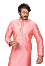 Elegant Pink Color Jacquard Fabric Kurta Pajama