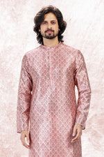Amazing Pink Color Jacquard Fabric Kurta Pajama