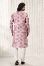 Amazing Pink Color Jacquard Fabric Kurta Pajama