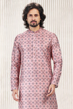 Amazing Pink Color Jacquard Fabric Kurta Pajama