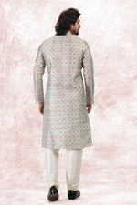 Amazing Green Color Jacquard Fabric Kurta Pajama