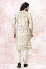 Amazing Yellow Color Jacquard Fabric Kurta Pajama