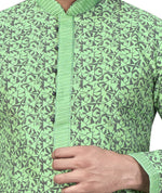 Elegant Cream Color Jacquard Fabric Kurta Pajama