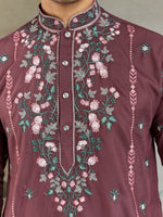 Amazing Brown Color Viscose Fabric Mens Kurta