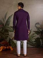 Amazing Voilet Color Viscose Fabric Mens Kurta