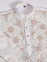 Amazing White Color Viscose Fabric Mens Kurta