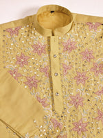 Amazing Yellow Color Viscose Fabric Mens Kurta