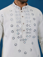 Amazing White Color Viscose Fabric Kurta Pajama