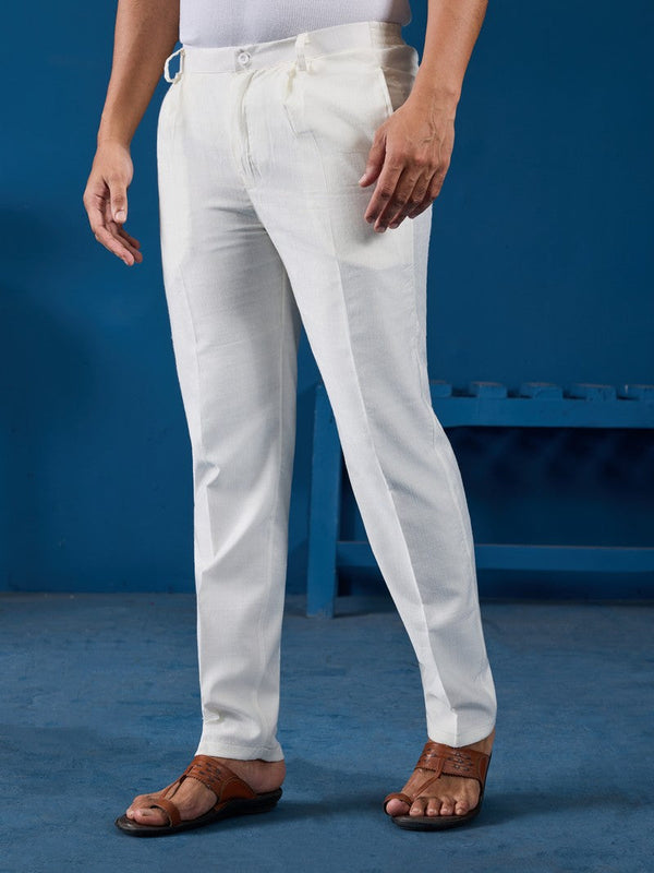 Amazing White Color Viscose Fabric Kurta Pajama