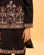 Amazing Black Color Viscose Fabric Boys Kurta Pajama and Jacket