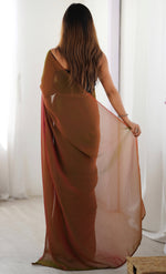 Beautiful Green Color Two Tone Fabric Casual Saree