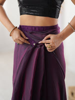 Beautiful Voilet Color Two Tone Fabric Casual Saree