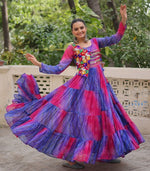 Striking Purple Color Georgette Fabric Gown
