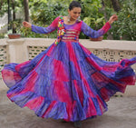 Striking Purple Color Georgette Fabric Gown