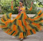 Striking Yellow Color Georgette Fabric Gown