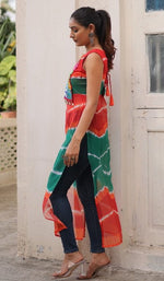 Striking Multi Color Georgette Fabric Designer Kurti