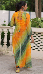 Beautiful Green Color Georgette Fabric Designer Kurti