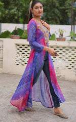 Beautiful Purple Color Georgette Fabric Designer Kurti
