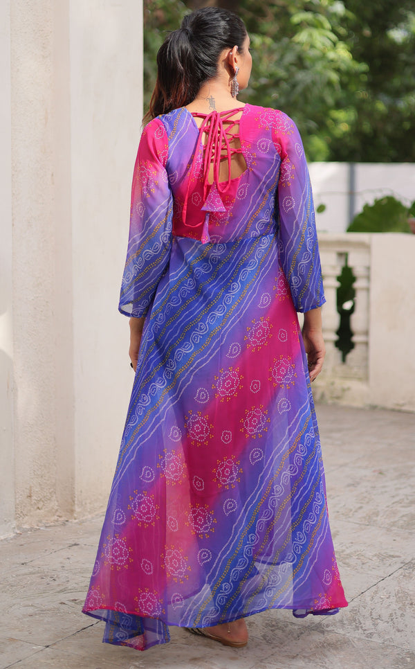 Beautiful Purple Color Georgette Fabric Designer Kurti