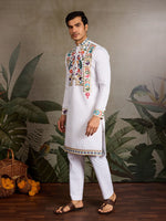 Amazing Black Color Viscose Fabric Mens Kurta