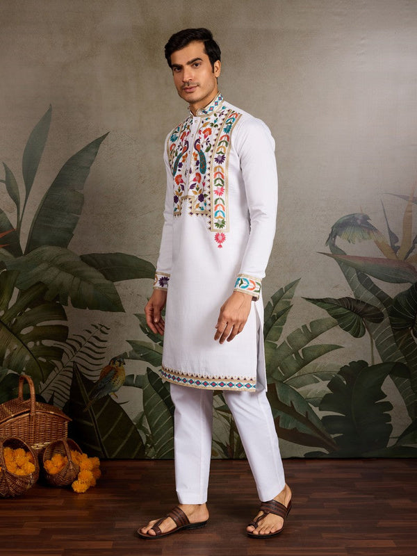 Amazing Black Color Viscose Fabric Mens Kurta