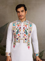 Amazing Black Color Viscose Fabric Mens Kurta
