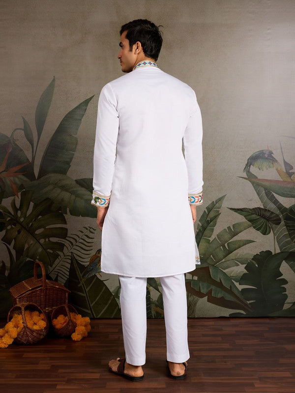 Amazing Black Color Viscose Fabric Mens Kurta