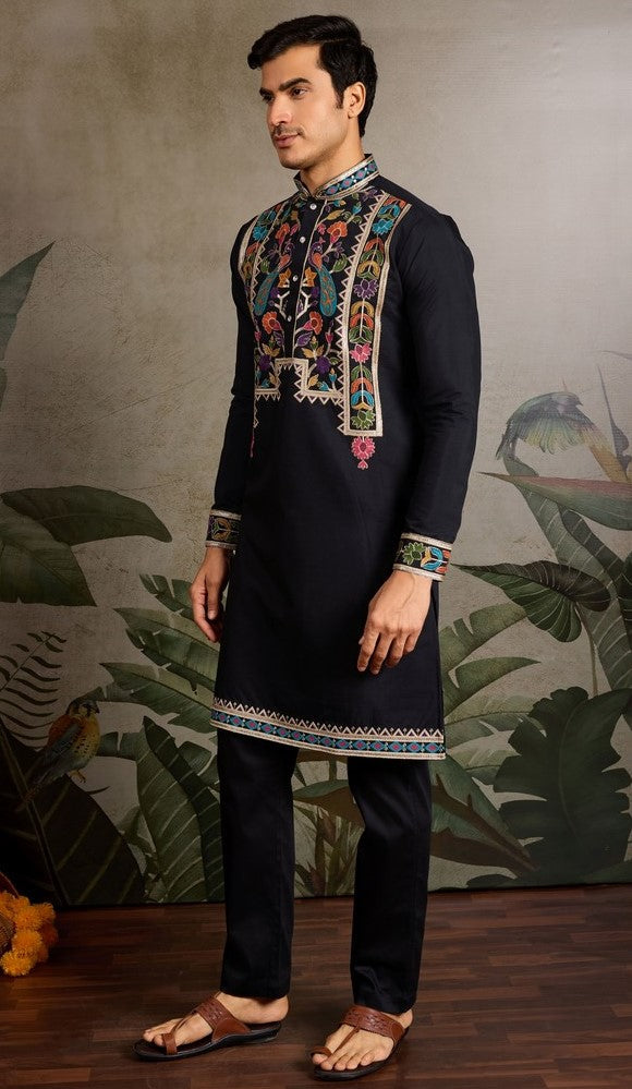 Amazing Beige Color Viscose Fabric Mens Kurta