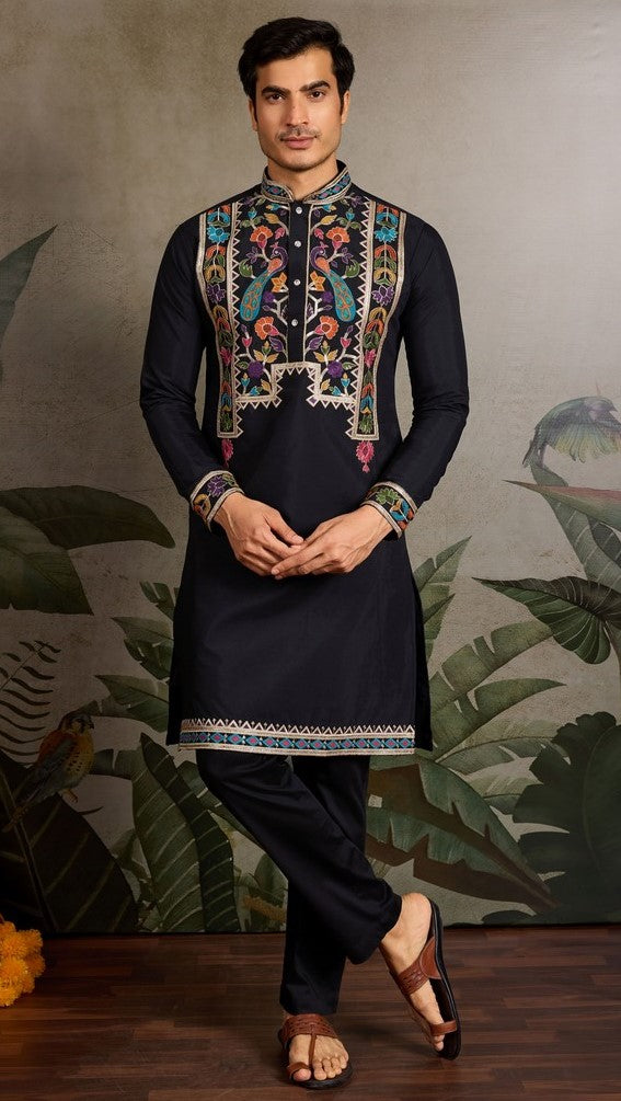 Amazing Beige Color Viscose Fabric Mens Kurta