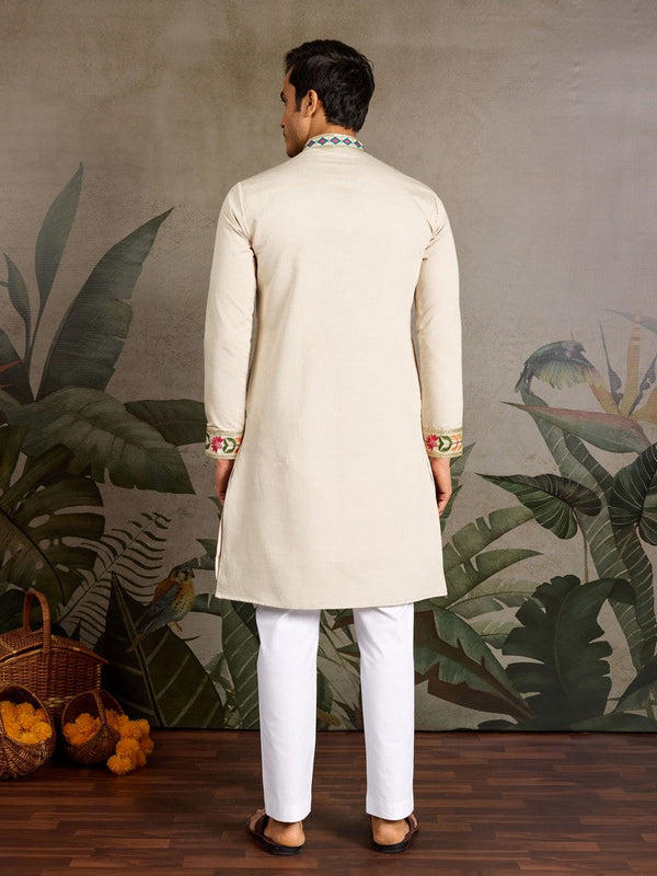 Amazing Green Color Viscose Fabric Mens Kurta