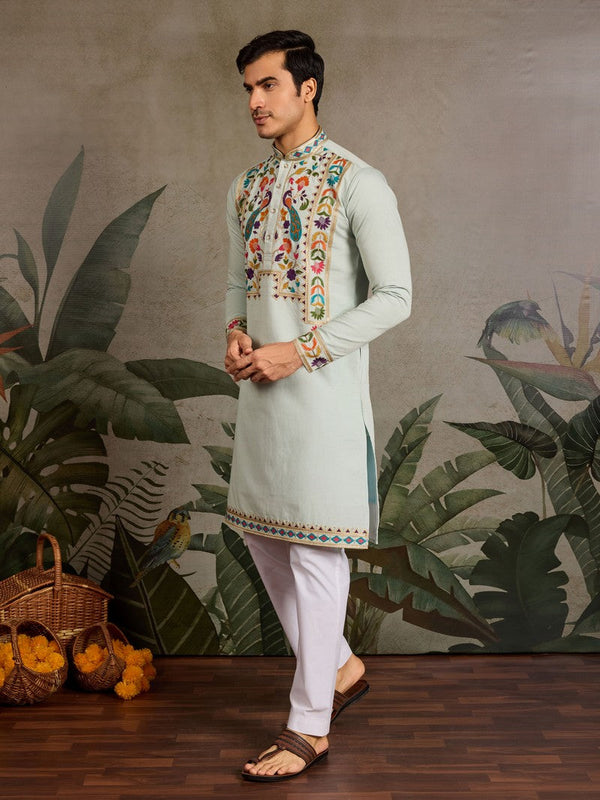 Amazing Pink Color Viscose Fabric Mens Kurta