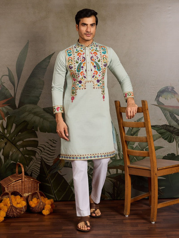 Amazing Pink Color Viscose Fabric Mens Kurta