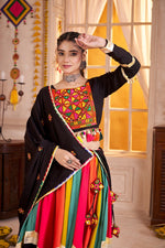 Lovely Multi Color Viscose Fabric Party Wear Lehenga
