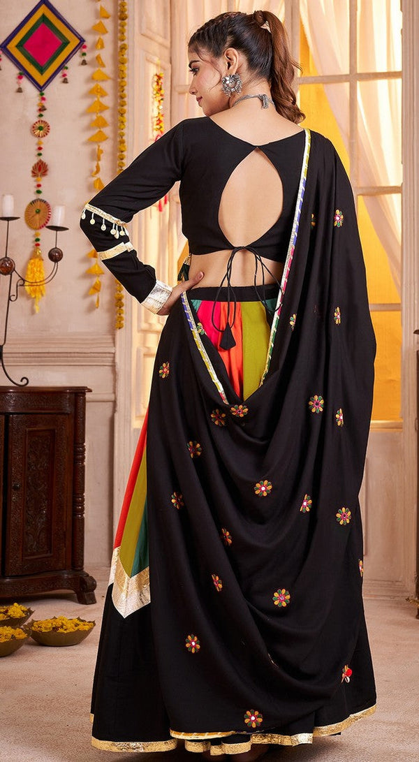 Lovely Multi Color Viscose Fabric Party Wear Lehenga