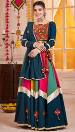 Lovely Multi Color Viscose Fabric Party Wear Lehenga