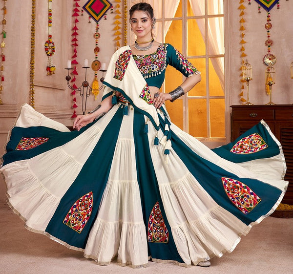 Lovely Multi Color Viscose Fabric Party Wear Lehenga
