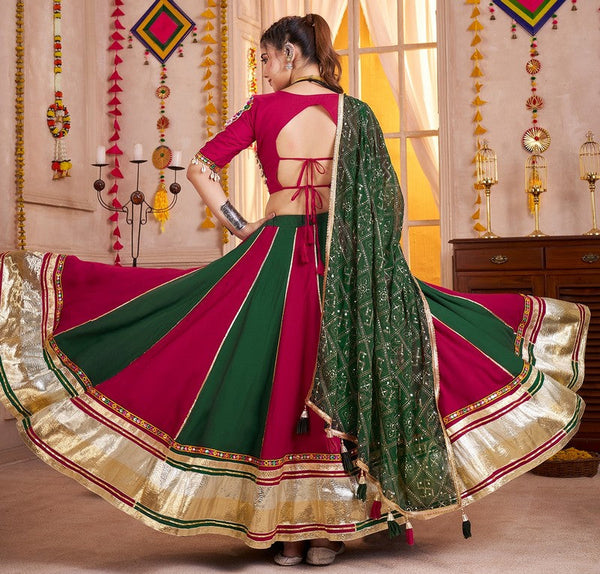 Lovely Multi Color Viscose Fabric Party Wear Lehenga