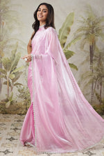Beautiful Pink Color Turkey Fabric Casual Saree