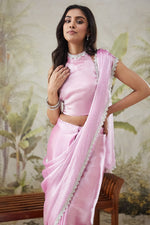 Beautiful Pink Color Turkey Fabric Casual Saree